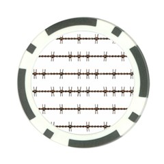 Barbed Wire Brown Poker Chip Card Guard (10 Pack)