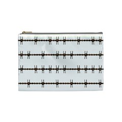 Barbed Wire Brown Cosmetic Bag (medium)  by Mariart