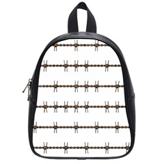 Barbed Wire Brown School Bag (small)