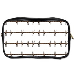 Barbed Wire Brown Toiletries Bags 2-side