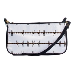 Barbed Wire Brown Shoulder Clutch Bags by Mariart