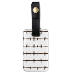 Barbed Wire Brown Luggage Tags (one Side) 