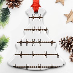 Barbed Wire Brown Christmas Tree Ornament (two Sides)