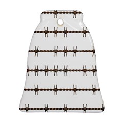 Barbed Wire Brown Bell Ornament (two Sides) by Mariart