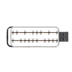 Barbed Wire Brown Portable Usb Flash (one Side) by Mariart