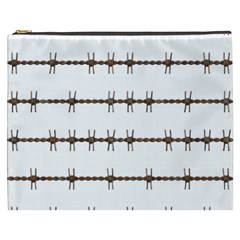 Barbed Wire Brown Cosmetic Bag (xxxl)  by Mariart