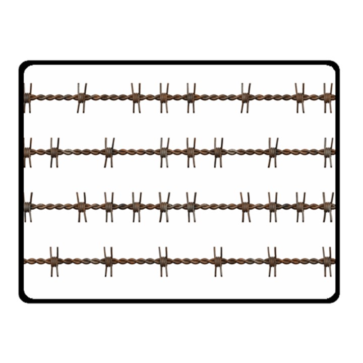 Barbed Wire Brown Double Sided Fleece Blanket (Small) 