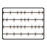 Barbed Wire Brown Double Sided Fleece Blanket (Small)  45 x34  Blanket Back