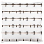 Barbed Wire Brown Standard Flano Cushion Case (Two Sides) Front