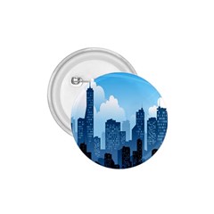 City Building Blue Sky 1 75  Buttons by Mariart