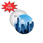 City Building Blue Sky 1.75  Buttons (10 pack) Front