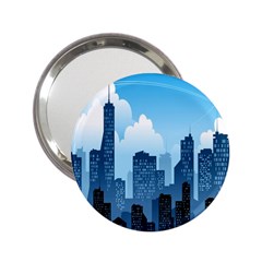 City Building Blue Sky 2 25  Handbag Mirrors