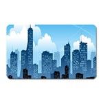 City Building Blue Sky Magnet (Rectangular) Front