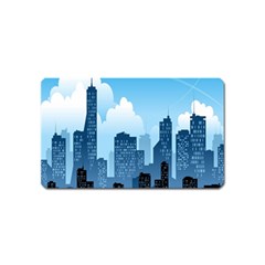 City Building Blue Sky Magnet (name Card) by Mariart