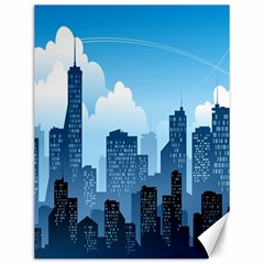 City Building Blue Sky Canvas 12  X 16  