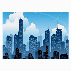 City Building Blue Sky Large Glasses Cloth (2-side)