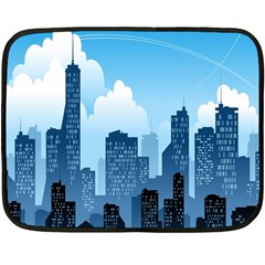 City Building Blue Sky Fleece Blanket (mini)