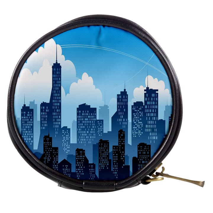 City Building Blue Sky Mini Makeup Bags