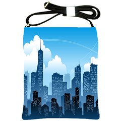 City Building Blue Sky Shoulder Sling Bags