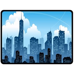 City Building Blue Sky Fleece Blanket (large) 