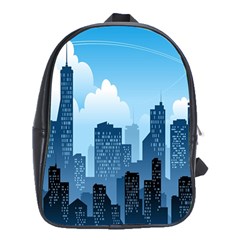 City Building Blue Sky School Bag (xl)