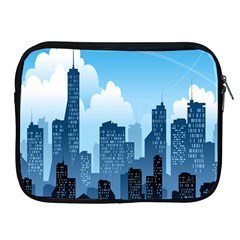 City Building Blue Sky Apple Ipad 2/3/4 Zipper Cases