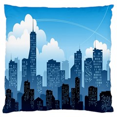 City Building Blue Sky Standard Flano Cushion Case (one Side) by Mariart