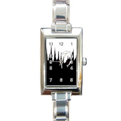 City History Speedrunning Rectangle Italian Charm Watch