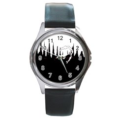 City History Speedrunning Round Metal Watch by Mariart