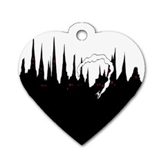 City History Speedrunning Dog Tag Heart (one Side) by Mariart