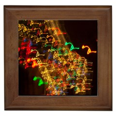 Christmas Tree Light Color Night Framed Tiles by Mariart