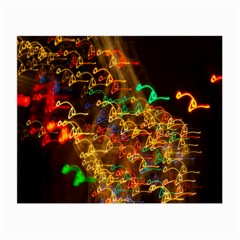 Christmas Tree Light Color Night Small Glasses Cloth by Mariart