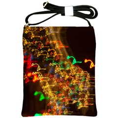 Christmas Tree Light Color Night Shoulder Sling Bags by Mariart