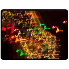 Christmas Tree Light Color Night Fleece Blanket (large)  by Mariart