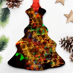 Christmas Tree Light Color Night Christmas Tree Ornament (two Sides)