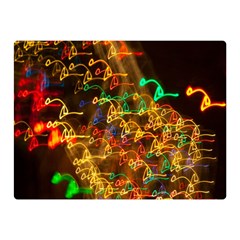 Christmas Tree Light Color Night Double Sided Flano Blanket (mini)  by Mariart