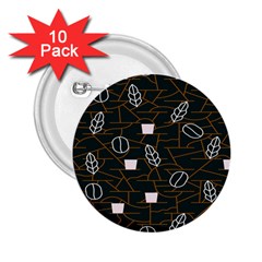 Espresso Cofee Glass Line Chevron 2 25  Buttons (10 Pack)  by Mariart