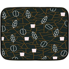 Espresso Cofee Glass Line Chevron Double Sided Fleece Blanket (mini)  by Mariart