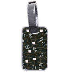 Espresso Cofee Glass Line Chevron Luggage Tags (two Sides) by Mariart