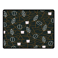 Espresso Cofee Glass Line Chevron Double Sided Fleece Blanket (small)  by Mariart