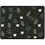 Espresso Cofee Glass Line Chevron Double Sided Fleece Blanket (Large)  80 x60  Blanket Front