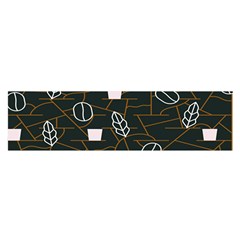 Espresso Cofee Glass Line Chevron Satin Scarf (oblong)