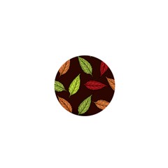 Autumn Leaves Pattern 1  Mini Buttons