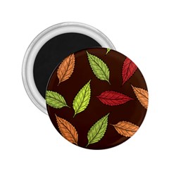 Autumn Leaves Pattern 2 25  Magnets