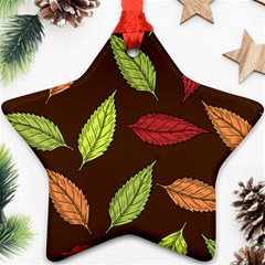 Autumn Leaves Pattern Ornament (star)