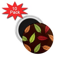 Autumn Leaves Pattern 1 75  Magnets (10 Pack)  by Mariart