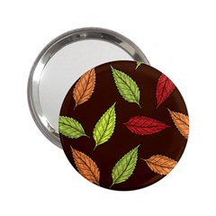 Autumn Leaves Pattern 2 25  Handbag Mirrors by Mariart