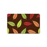 Autumn Leaves Pattern Magnet (Name Card) Front