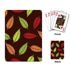 Autumn Leaves Pattern Playing Card by Mariart