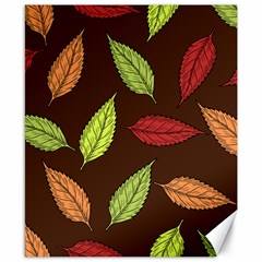 Autumn Leaves Pattern Canvas 8  X 10 